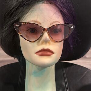 Free People Leopard Print Cat-Eye Sunglasses